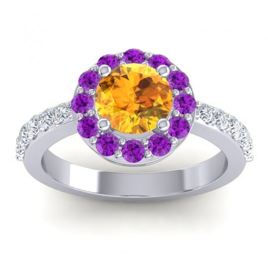 Halo Pave Zarava Ring