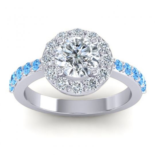 Halo Pave Zarava Ring