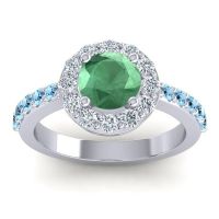 Halo Pave Zarava Ring