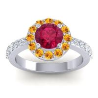 Halo Pave Zarava Ring