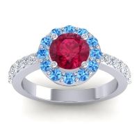 Halo Pave Zarava Ring