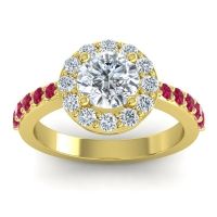Halo Pave Zarava Ring