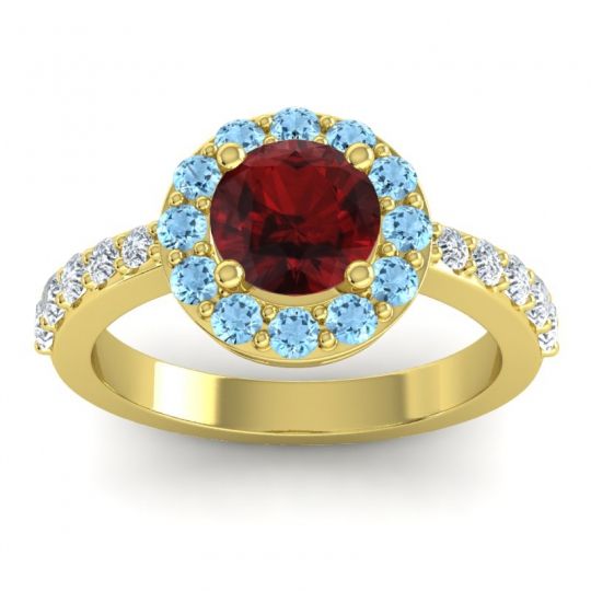 Halo Pave Zarava Ring