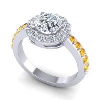 Halo Pave Zarava Ring