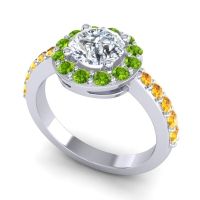 Halo Pave Zarava Ring