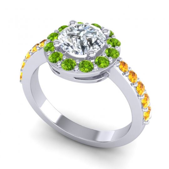 Halo Pave Zarava Ring