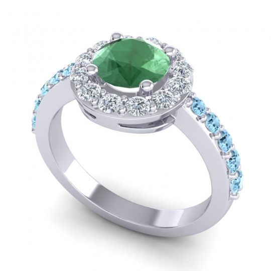 Halo Pave Zarava Ring