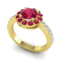 Halo Pave Zarava Ring