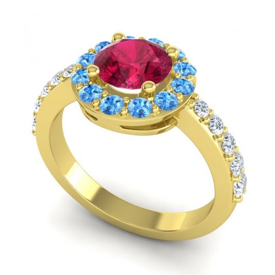Halo Pave Zarava Ring