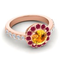 Halo Pave Zarava Ring