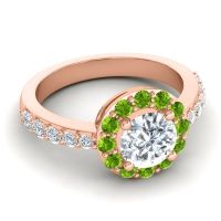 Halo Pave Zarava Ring