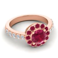 Halo Pave Zarava Ring