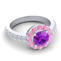 Halo Pave Zarava Ring