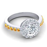 Halo Pave Zarava Ring