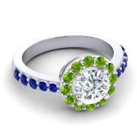 Halo Pave Zarava Ring