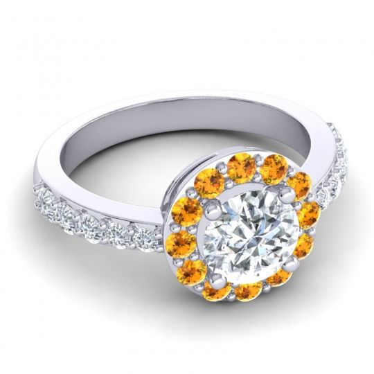 Halo Pave Zarava Ring