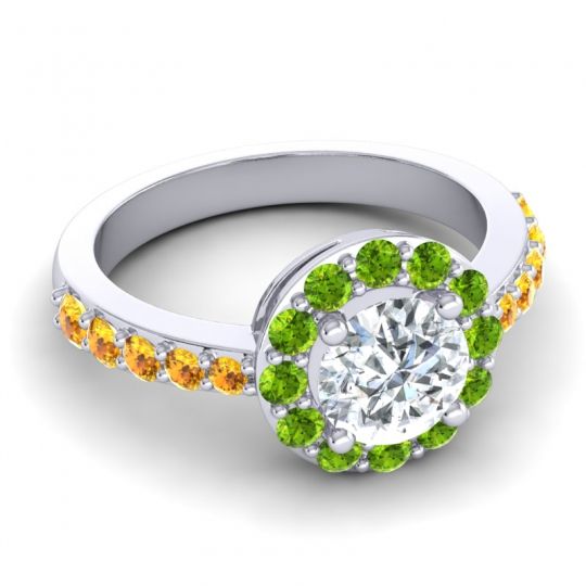 Halo Pave Zarava Ring