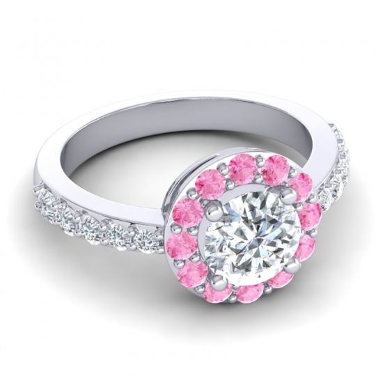 Halo Pave Zarava Ring