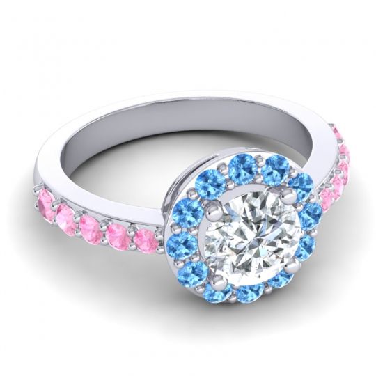 Halo Pave Zarava Ring