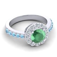 Halo Pave Zarava Ring