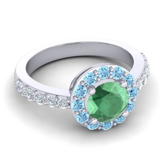 Halo Pave Zarava Ring