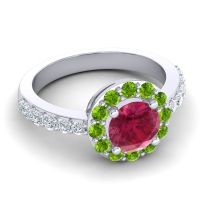 Halo Pave Zarava Ring