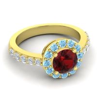 Halo Pave Zarava Ring