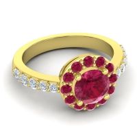 Halo Pave Zarava Ring