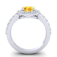 Halo Pave Zarava Ring