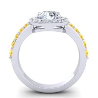 Halo Pave Zarava Ring