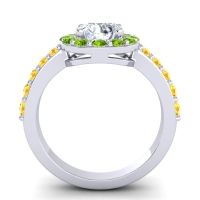 Halo Pave Zarava Ring