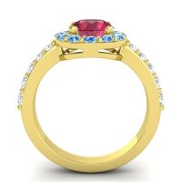 Halo Pave Zarava Ring