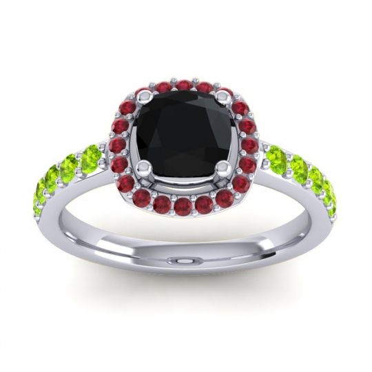 Cathedral Cushion Halo Zayya Ring, 6mm