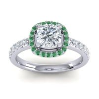 Cathedral Cushion Halo Zayya Ring, 6mm