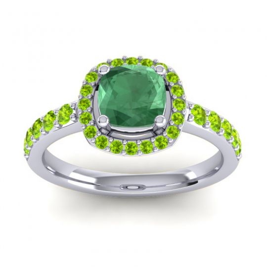 Cathedral Cushion Halo Zayya Ring, 6mm
