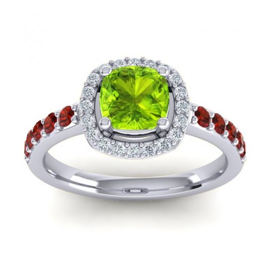 Cathedral Cushion Halo Zayya Ring, 6mm