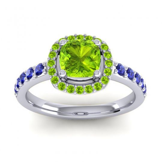 Cathedral Cushion Halo Zayya Ring, 6mm