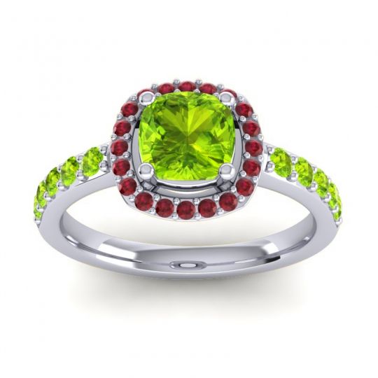 Cathedral Cushion Halo Zayya Ring, 6mm