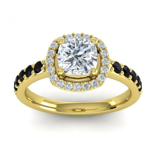 Cathedral Cushion Halo Zayya Ring, 6mm