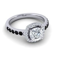 Cathedral Cushion Halo Zayya Ring, 6mm