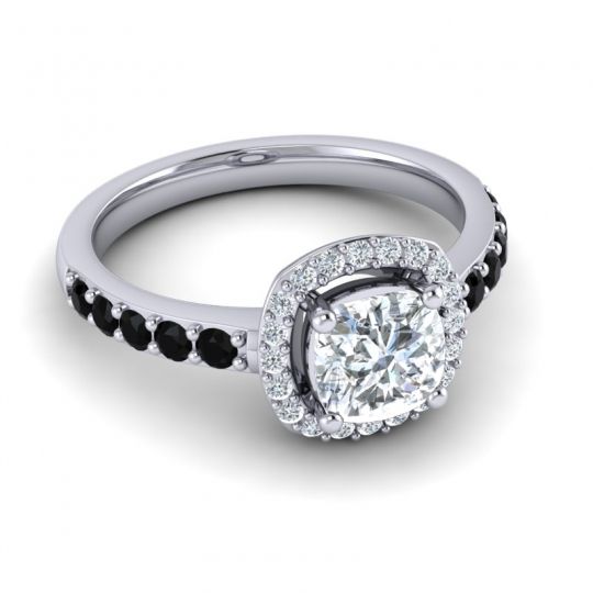 Cathedral Cushion Halo Zayya Ring, 6mm