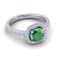 Cathedral Cushion Halo Zayya Ring, 6mm
