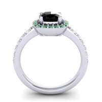 Cathedral Cushion Halo Zayya Ring, 6mm