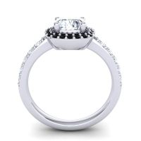 Cathedral Cushion Halo Zayya Ring, 6mm