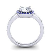 Cathedral Cushion Halo Zayya Ring, 6mm