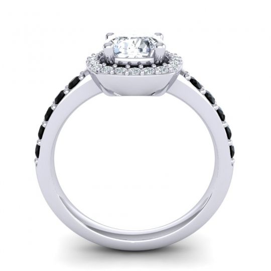 Cathedral Cushion Halo Zayya Ring, 6mm