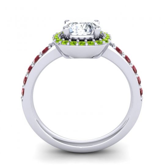 Cathedral Cushion Halo Zayya Ring, 6mm