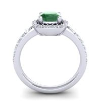 Cathedral Cushion Halo Zayya Ring, 6mm