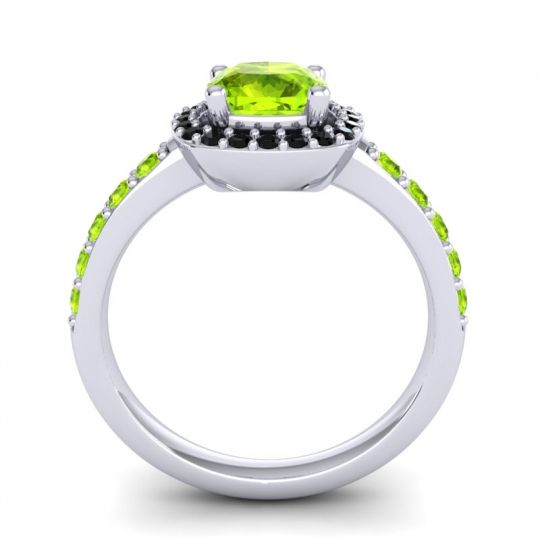 Cathedral Cushion Halo Zayya Ring, 6mm