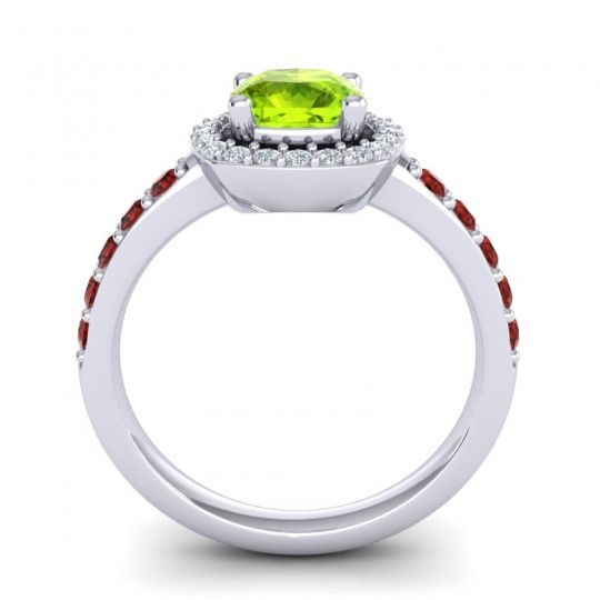 Cathedral Cushion Halo Zayya Ring, 6mm